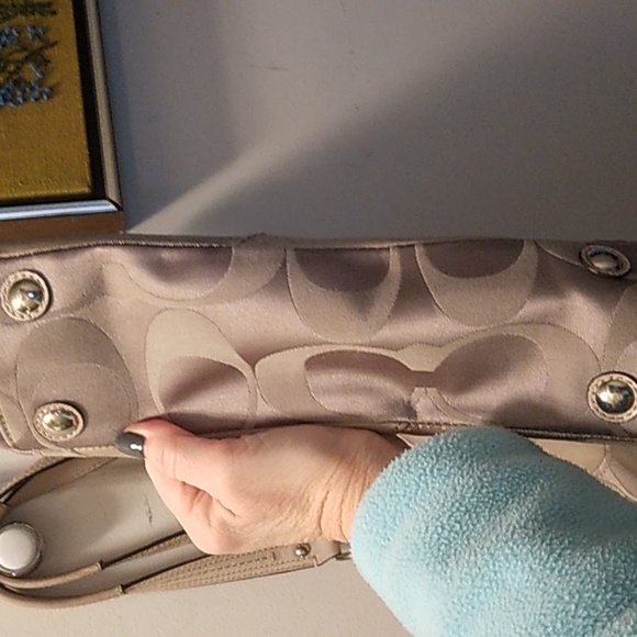 Coach bag, Chevron Patchwork Bronze style - Picture 8 of 8